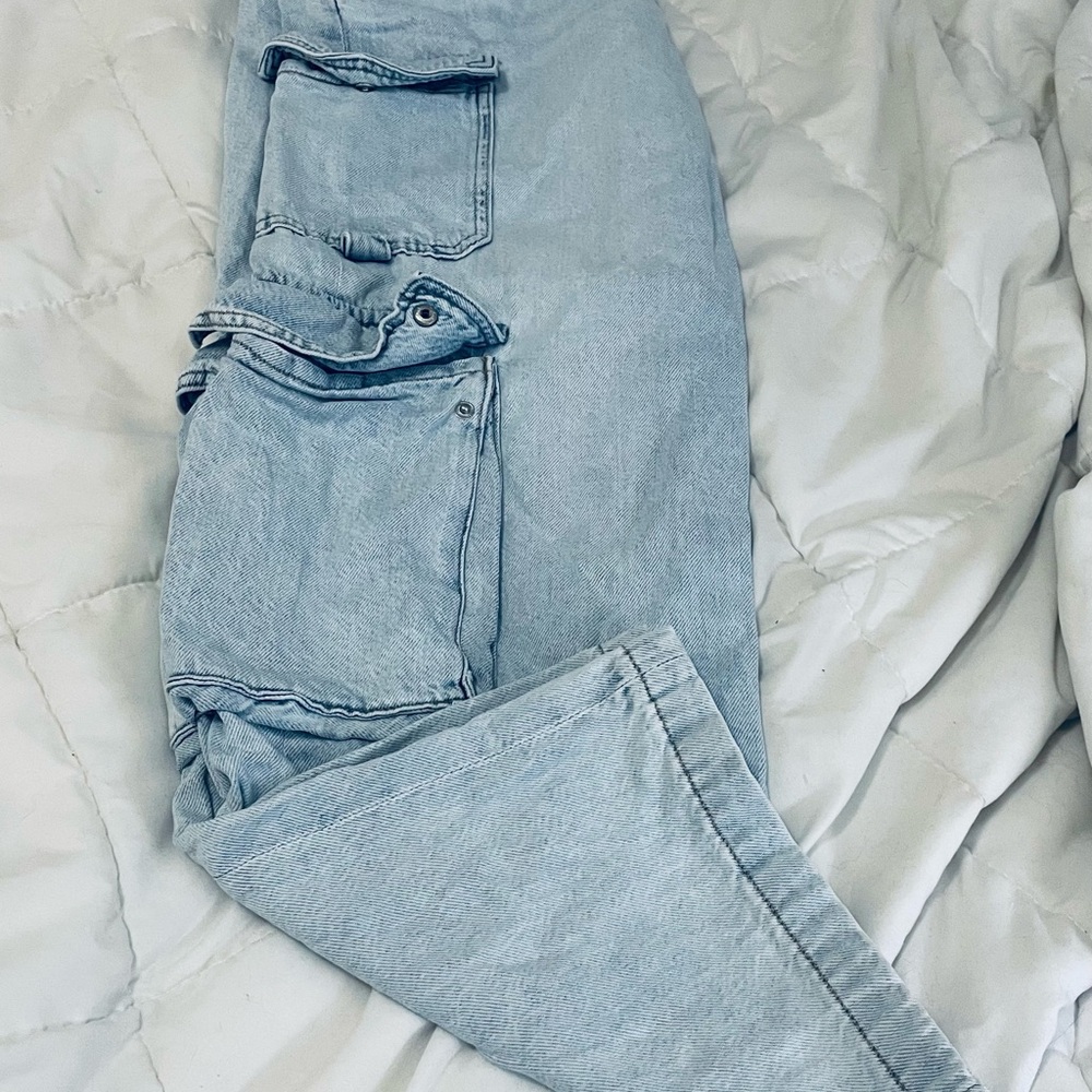 Aeropostale Light Blue Boyfriend Jeans with Cargo Pocket